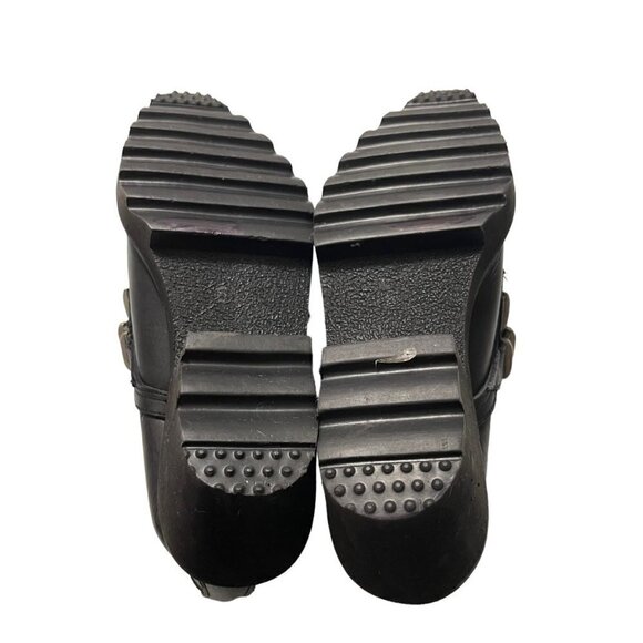 Vintage Molts Womens Black Leather Western Buckle Goth Witchy Ankle Booties 6 - Picture 9 of 10